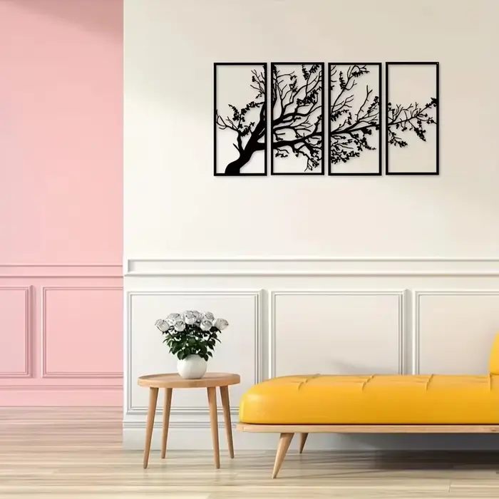Ensemble d'art mural en métal pour la décoration intérieure et les espaces modernes