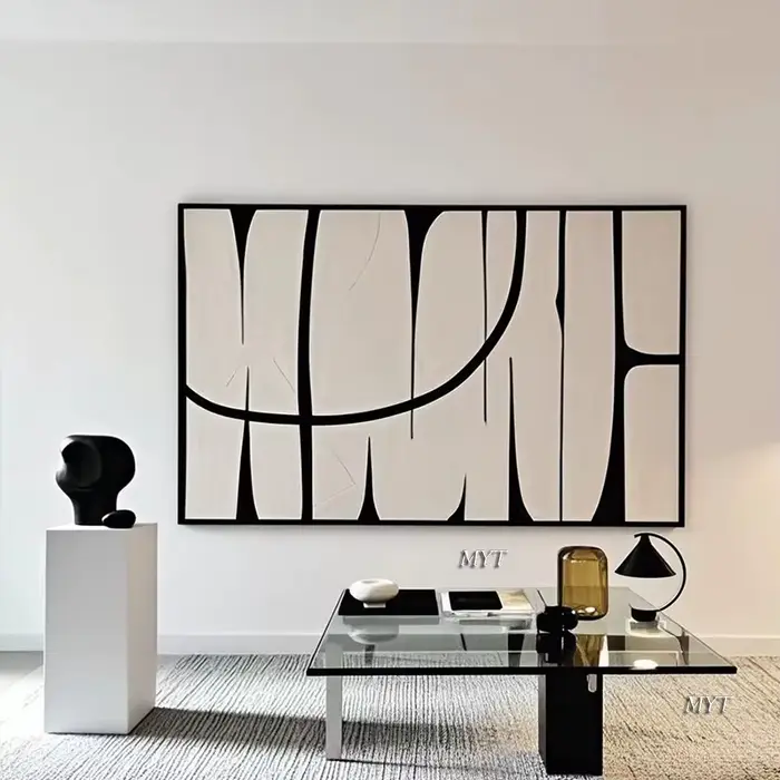 Peinture abstraite texturée de style simple