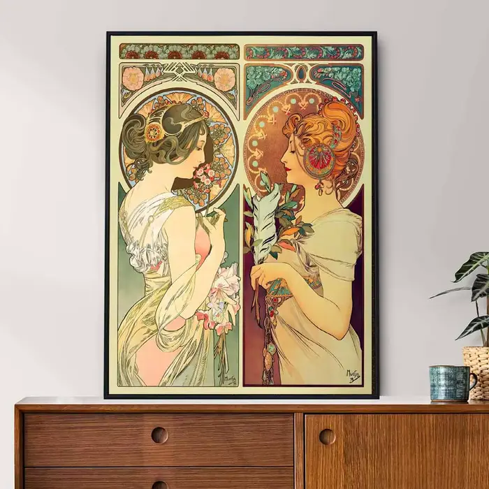 Affiche rétro d'art Nouveau