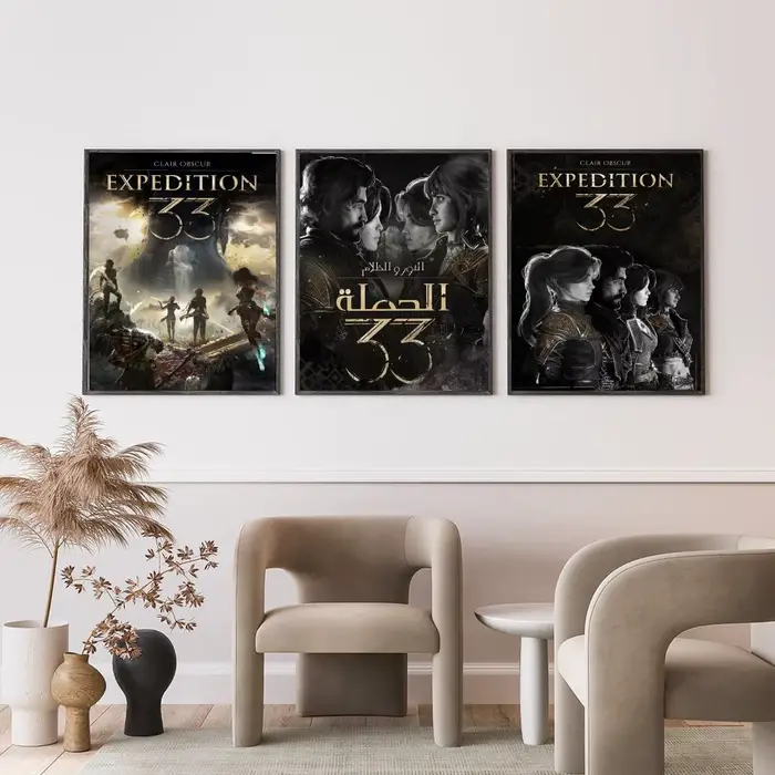 Jeu C-Clair Obscur E-Expedition 33 Affiche HD Décoration murale polyvalente et étanche Auto-adhésive Parfaite pour n'importe quelle pièce et cadeau idéal