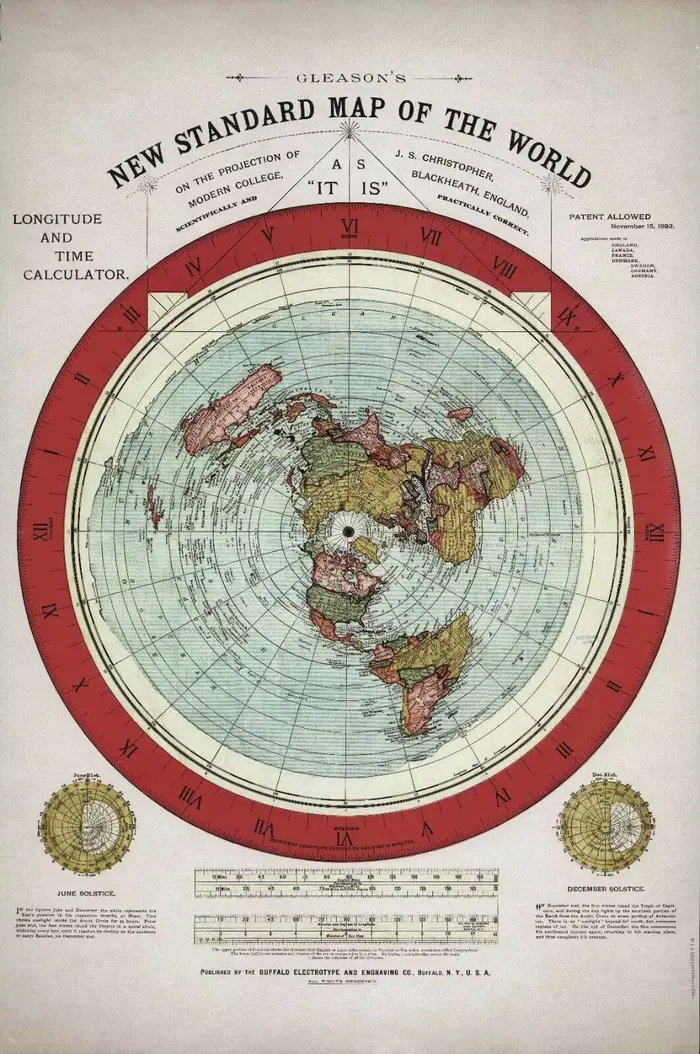 Carte de la terre plate imprimée, affiche en soie, peinture murale, décoration de maison