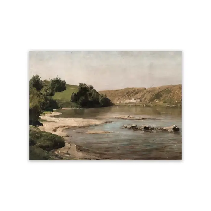 Peinture à l'huile sur toile de paysage naturel de pays Vintage, affiche rétro fleur nature morte, g