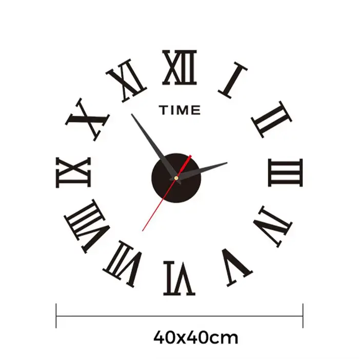 Horloge Murale Numérique 3D en Acrylique, Design de Chiffres Romains, Miroir, Mode, Grande Horloge M