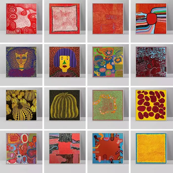 Affiches abstraites de Aliments de Yayoi Kusama