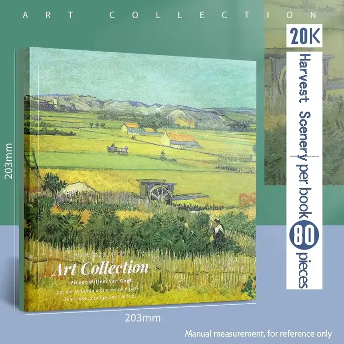 Livre de croquis de peinture à l'huile Van Gogh 20K, registre à main épais avec 80 livres de croquis