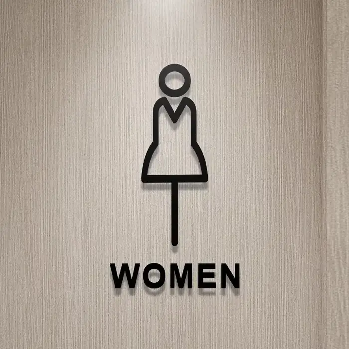 Autocollant de porte de Wc pour hommes et femmes