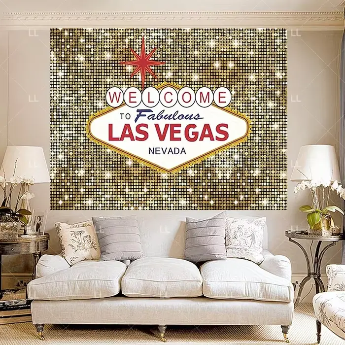Décoration de fond d'entrée de casino de Las Vegas