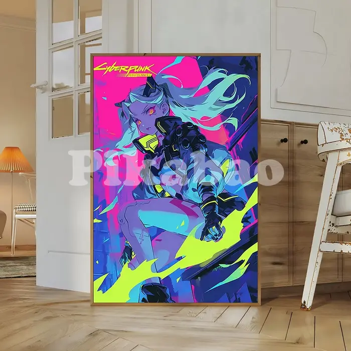 Affiche auto-arina de film Cyberpunk, décoration de portrait, décoration de chambre de garçon, cadea