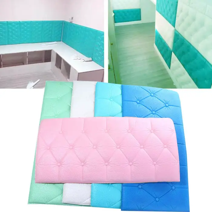 Panneaux muraux autocollants en mousse souple pour tête de lit