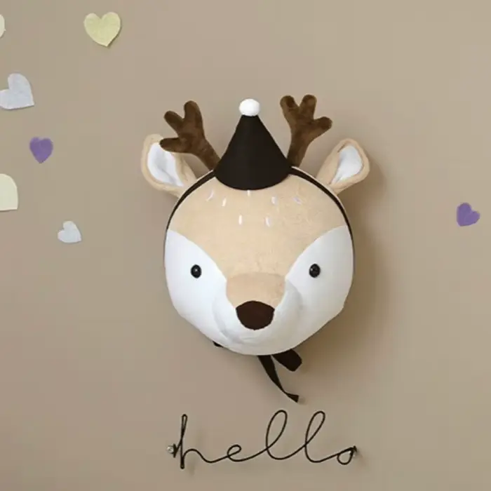 Éléphant licorne ours 3D tête d'animal tenture murale enfants chambre d'enfants décoration