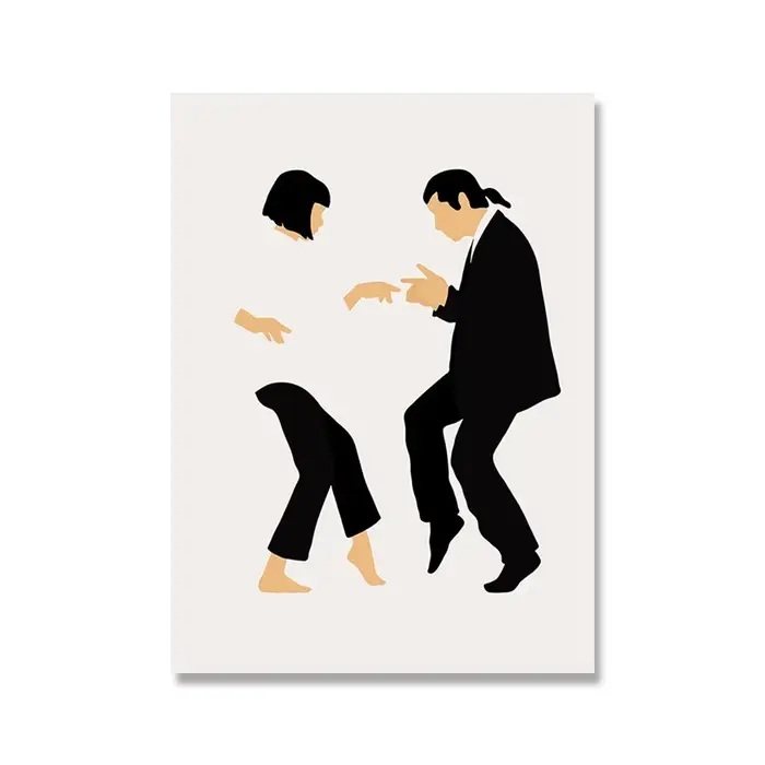 Peinture sur toile de phtaline sale abstraite nordique, affiches d'art mural de danse de pulpe Ficti