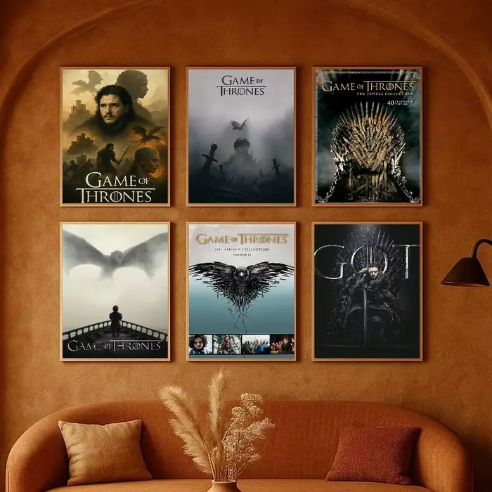 Affiche Game Of T-Thrones, autocollant artistique haute définition, auto-adhésif, imperméable, décoration de la maison pour salon