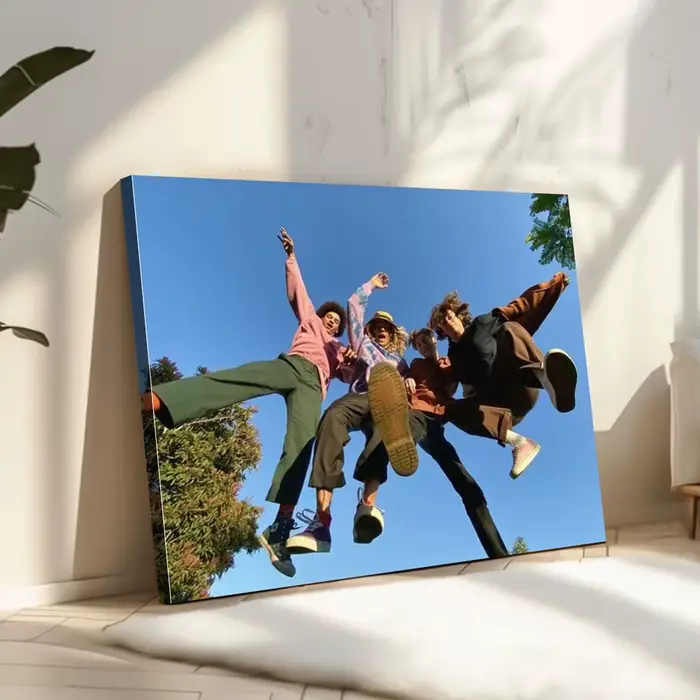 1 toile photo personnalisée, cadre en bois DIY ou affiche sans cadre en option, cadeau exclusif pour les couples ou les familles, personnalisable