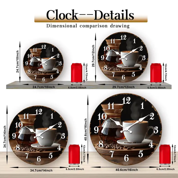 Horloge murale pour les amateurs de café
