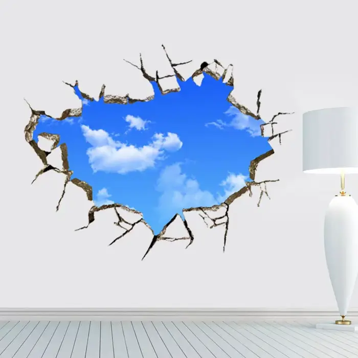 Nouvel autocollant mural décoratif PVC 50*70CM Ciel Bleu pour plafond