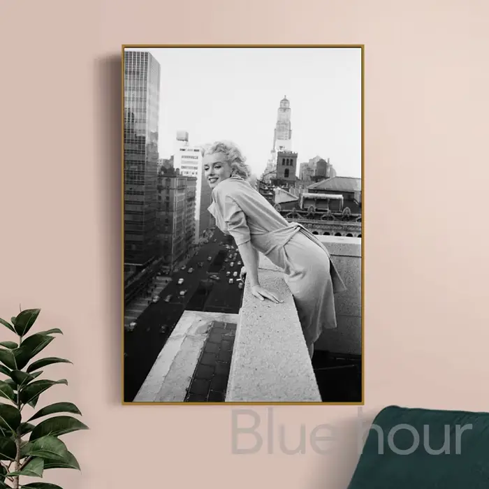 Affiche sur toile Vintage noire et blanche