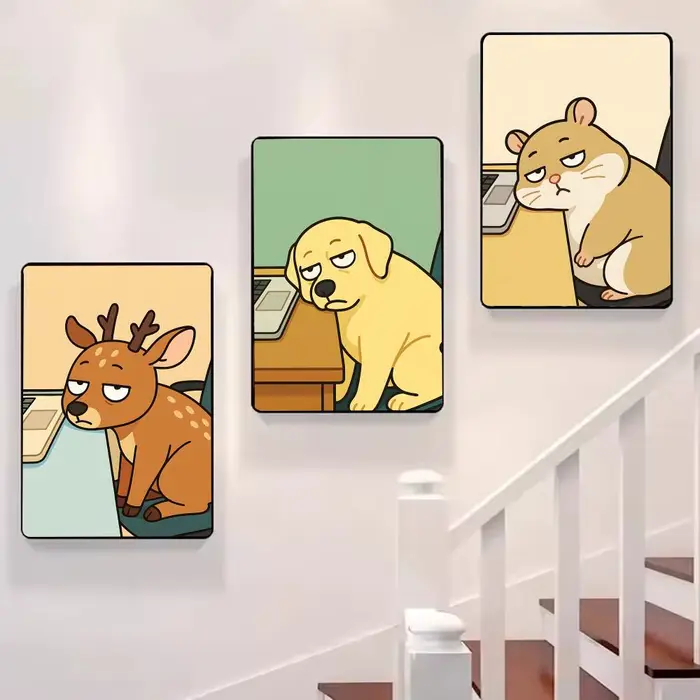 Tableau Mural Décoratif sur Toile : Animaux au Travail
