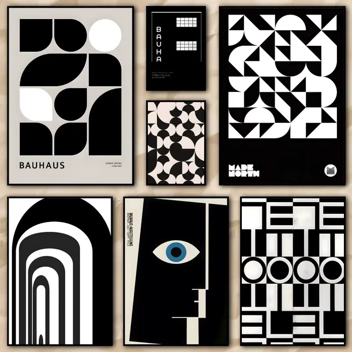 Peinture moderne de Style noir et blanc
