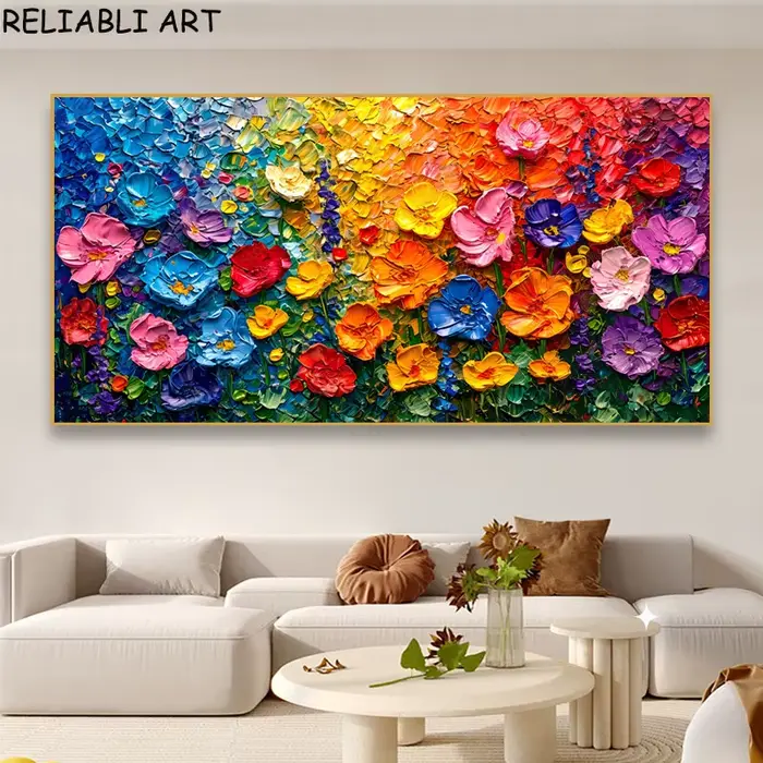 Affiche et imprimés de fleurs colorées