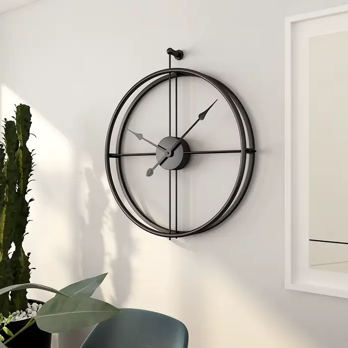 Grande horloge murale silencieuse de 55 cm, design moderne, pour la décoration de la maison, du bureau, style européen, horloge murale suspendue