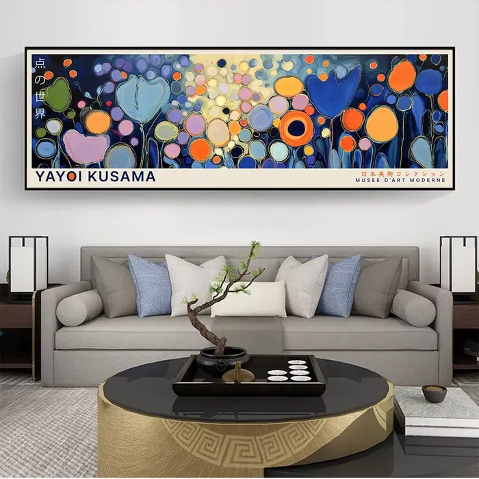 Peinture sur toile de fleurs de Yayoi Kusama