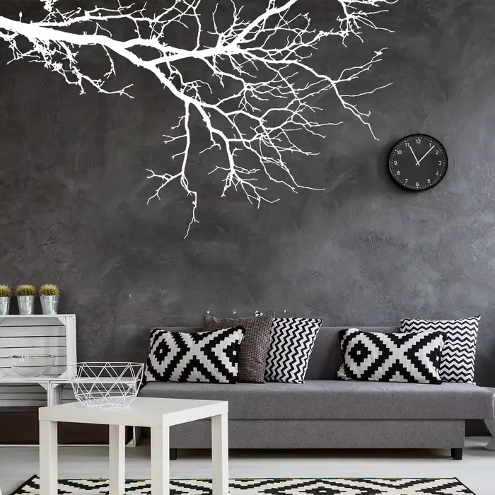Grand arbre Top Branches autocollant mural entrée salon Jungle forêt