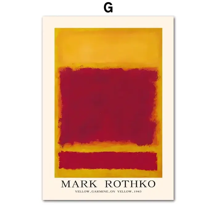 Mark Rothko – toile d'art mural rétro abstrait
