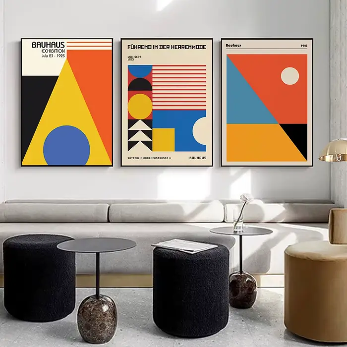 Bauhaus – galerie murale de géométrie Mondrian