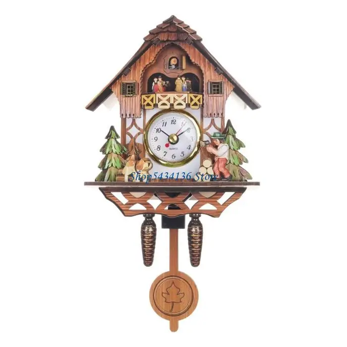 H7ED – horloge à coucou en bois artisanale