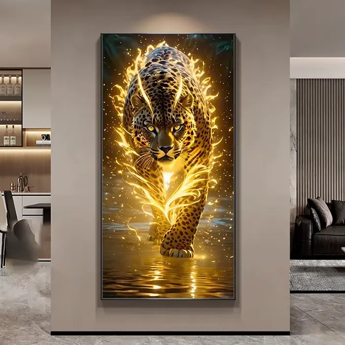 Nouvelle peinture décorative de style chinois pour hall d'entrée avec une bonne symbolique, vase, salon, couloir, murale de fond, LED
