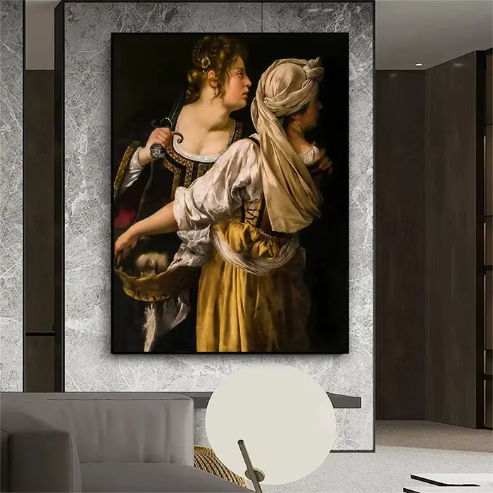 Affiche féministe Vintage baroque italienne de la Renaissance, Artemisia Gentileschi, peinture sur toile d'art mural pour décoration de chambre et de maison