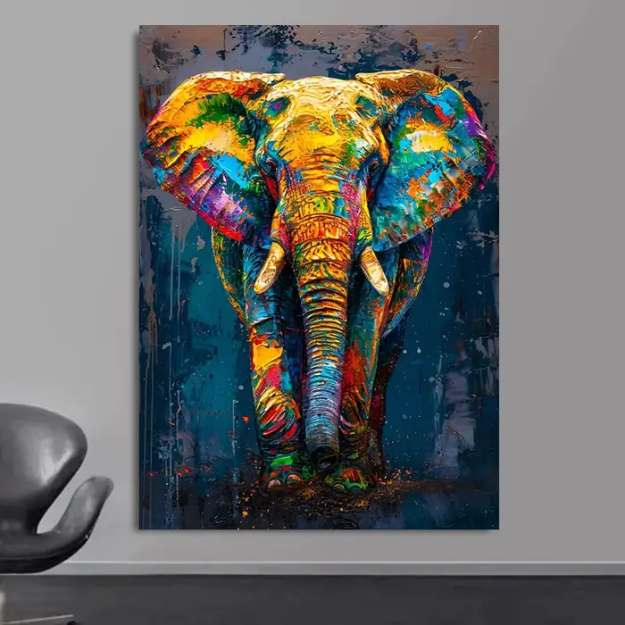 Toile d'art Graffiti avec animaux abstraits