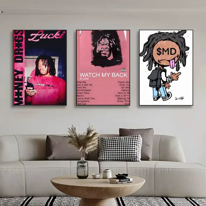 Affiche de rappeur WAKE UP LUCKI