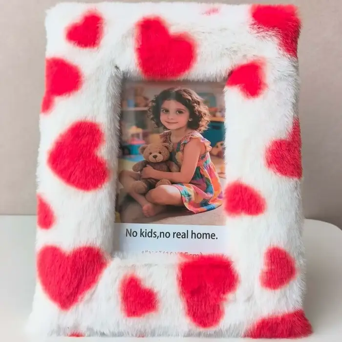 Cadre photo cœur patte de chiot créatif 6/7/8 pouces