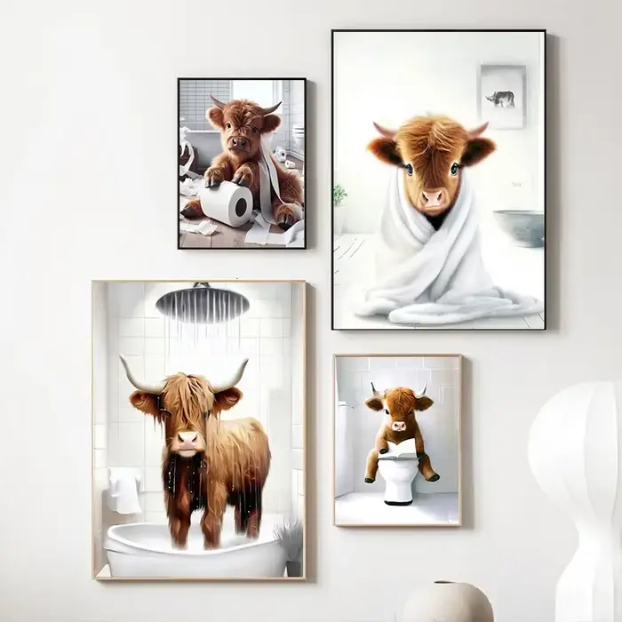 Affiche de vache d'animal de ferme peculiar