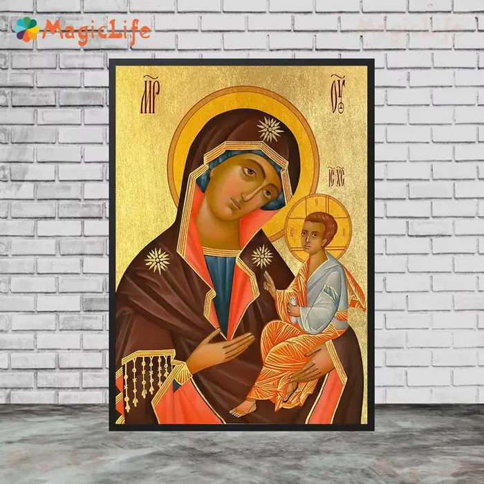 La mère de dieu vierge marie enfant Religion photos murales pour salon Vintage affiche mur Art toile peinture sans cadre