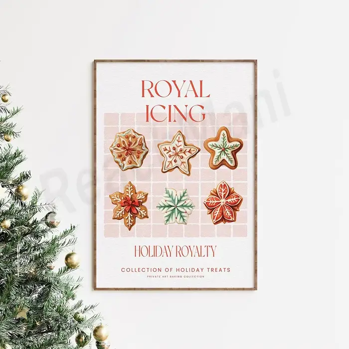 Art de Noël, Biscuits de Noël, Pain d'épice, Cinq étoiles, Affiches de cuisine du Père Noël, Saison 