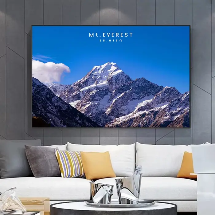 Affiche murale imprimée de montagne du monde
