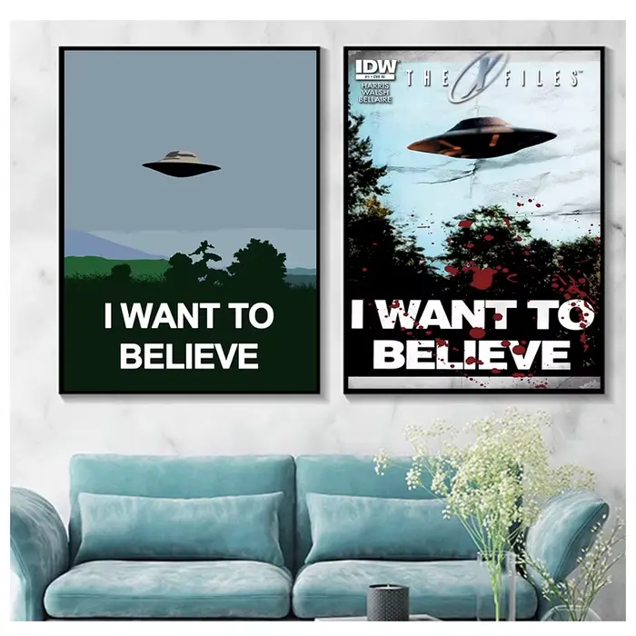 Impressions sur toile I Want To Believe X File TV Play