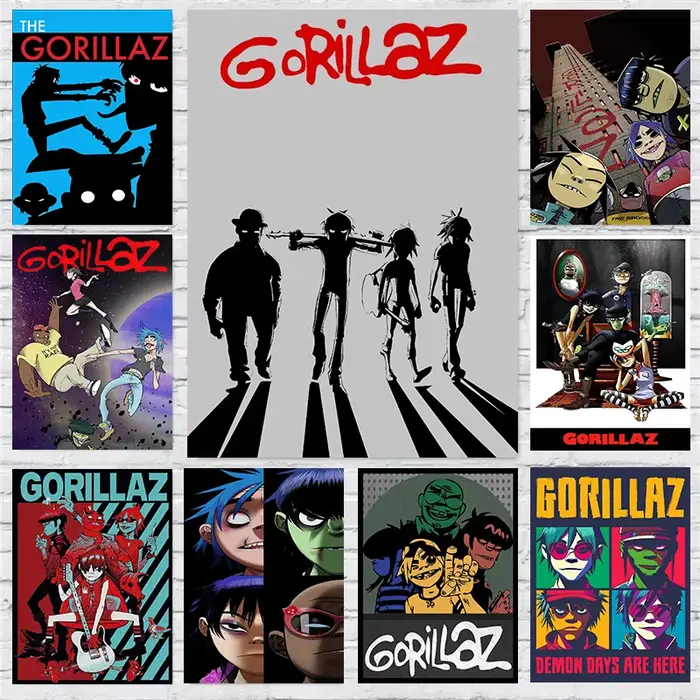 Affiche d'album de musique alternative de groupe de Rock virtuel Gorillaz Hip Hop