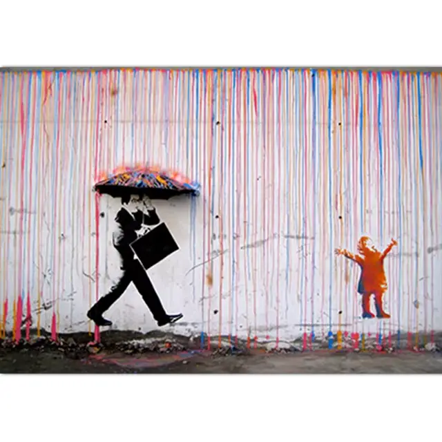 Nouveaux affiches et impressions Banksy Street, peinture sur toile vintage, décoration murale modern
