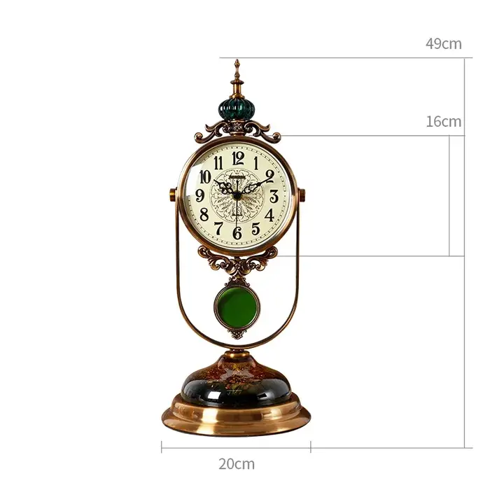 Horloge murale Vintage Antique élégante, décor de bureau de luxe moderne, mécanisme silencieux, Desi
