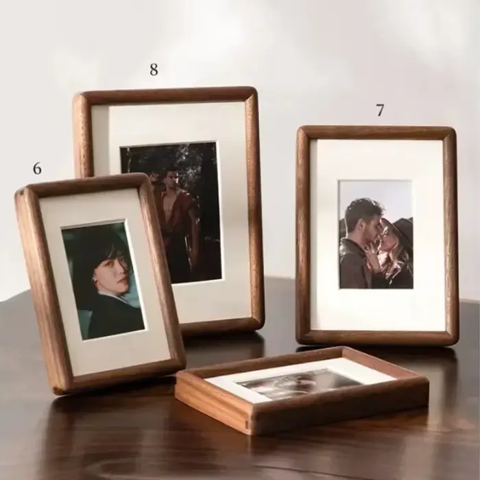 Cadre photo en noyer noir