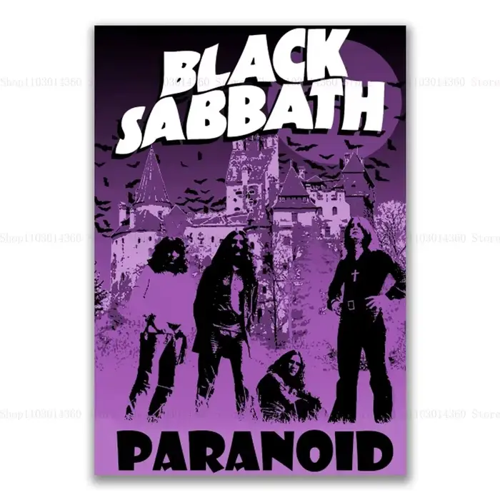 Black Sabbath Rock Band Album Poster, Peinture sur toile, Chambre à coucher, Étude, Studio, Salon, A