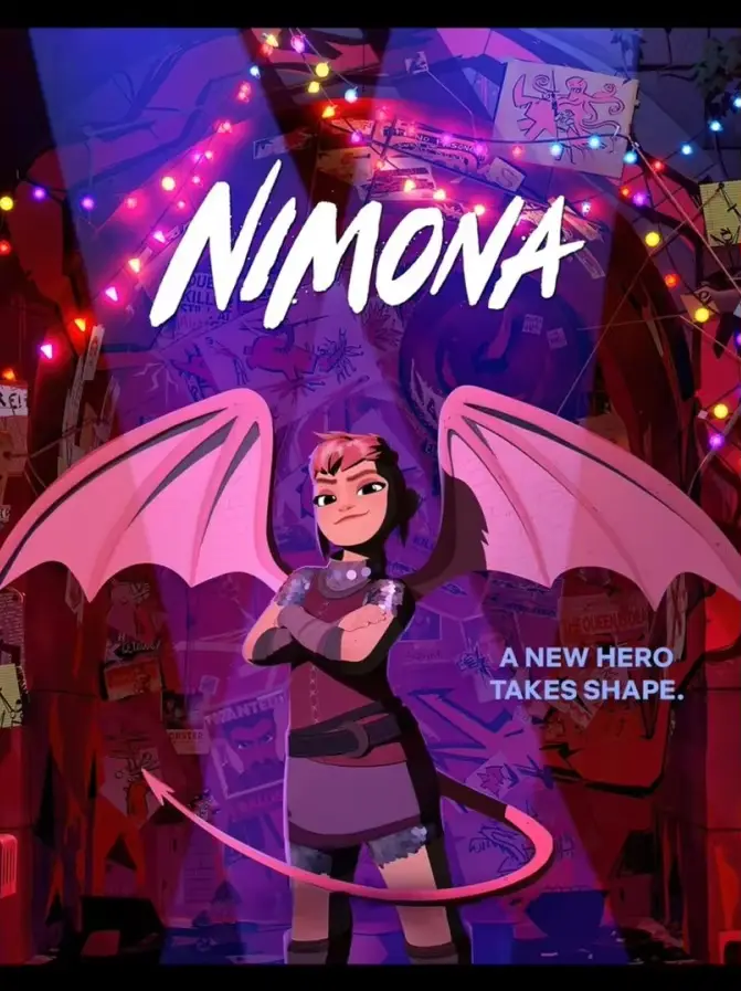 Nimona – affiche de film imprimée, pour chambre d'enfant, salon, décoration de maison, Films de dess