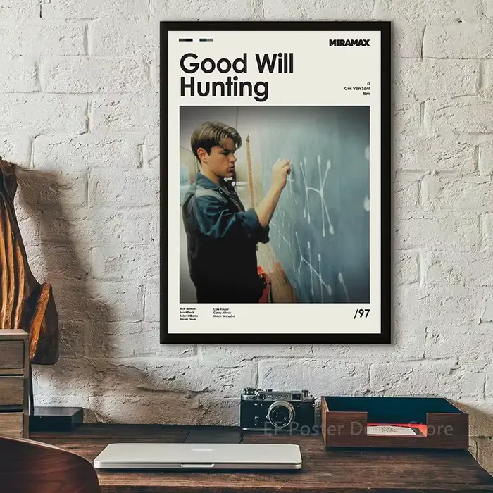 Affiche minimaliste classique de films et séries télévisées