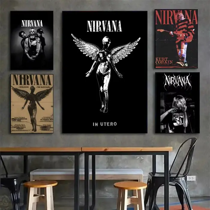 Affiche murale de groupe de rock N-Nirvana