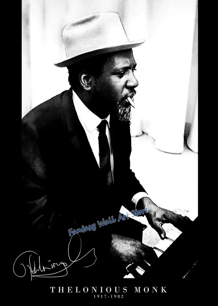 Affiche abstraite de musicien de jazz, impression sur toile, noir et blanc, décoration murale musica