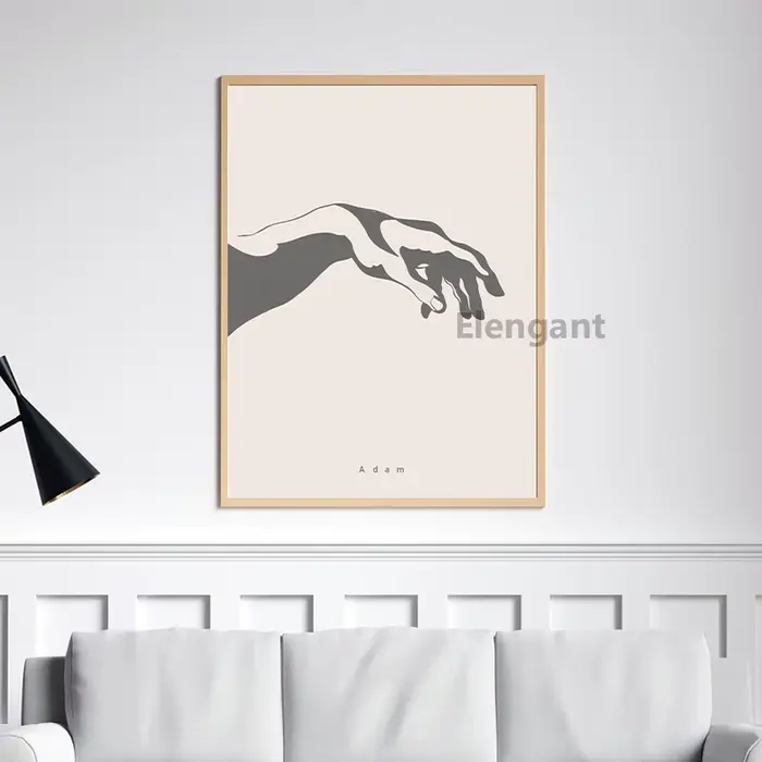 Toile d'art mural Boho gris neutre