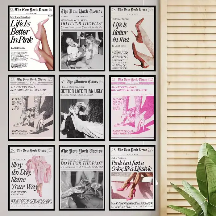 Affiche vintage style journal